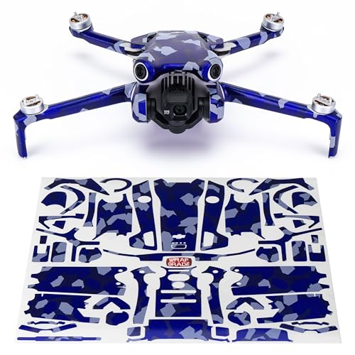 WRAPGRADE Skin Kompatibel mit DJI Mini 4 Pro (Stratospher Blue Dot Camo) von WRAPGRADE