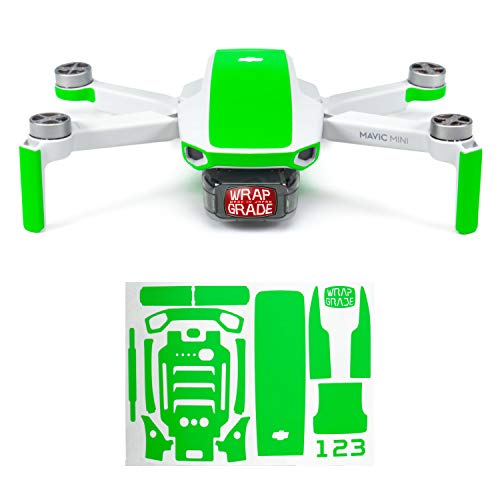 WRAPGRADE Skin kompatibel mit DJI Mavic Mini | Accent Color (NEON Green) von WRAPGRADE