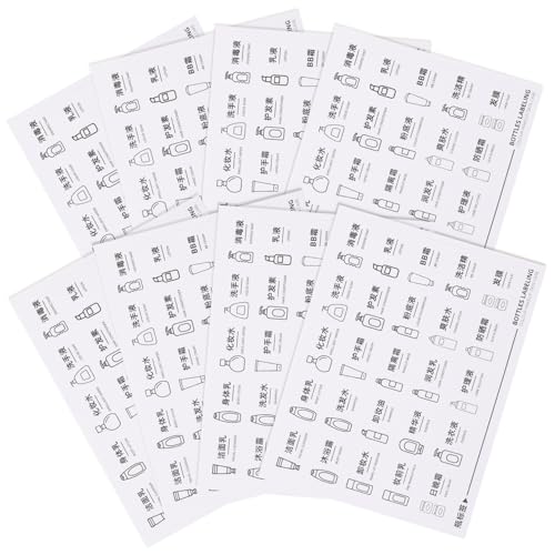 WRITWAA 8 Blatt Wasserfester Etikettenaufkleber Aufkleber für Toilettenartikeletiketten Aufkleber für die Hautpflege Veranstalter Bad selbstklebende Etiketten Kleberaufkleber Papier WRITWAA 8 Blatt Wasserfester Etikettenaufkleber Aufkleber für Toilettenartikeletiketten Aufkleber für die Hautpflege Veranstalter Bad selbstklebende Etiketten Kleberaufkleber Papier von WRITWAA