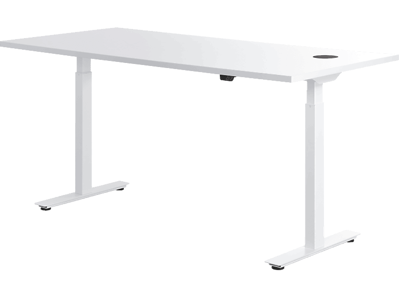 WRK21 160x80cm, 2-Premium-Motoren Antrieb von Bosch, Weiß, inkl. Wireless Charger Belkiin, höhenverstellbarer Steh-Sitz-Schreibtisch von WRK21