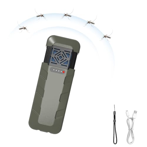 WRQIOO 3-In-1 Mückenabwehr Protect, Elektrisches Tragbarer Mückenschutz mit Camping-Laterne, Tragbares Mückenschutzmittel Wasserdicht, 9600mAh Wiederaufladbarer für Outdoor, Camping, Backpacker von WRQIOO