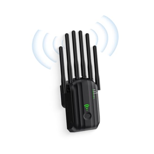 WRQIOO Leistungsstarker WLAN-Repeater für Zuhause, leistungsstarker WiFi-Verstärker, W-iFi Extender Dual Band 2,4 GHz/5 GHz, WLAN-Repeater 1200 Mbps, unterstützt R-Beipeter/Router/AP-Modus, WRQIOO Leistungsstarker WLAN-Repeater für Zuhause, leistungsstarker WiFi-Verstärker, W-iFi Extender Dual Band 2,4 GHz/5 GHz, WLAN-Repeater 1200 Mbps, unterstützt R-Beipeter/Router/AP-Modus, von WRQIOO