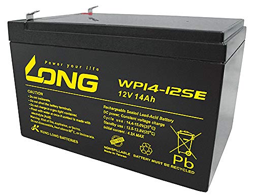 Kung Long Akku 12V 14Ah Pb Batterie Bleigel WP14-12SE zyklenfest kompatibel 12Ah 13Ah 15Ah 16Ah Bleiakku AGM von WSB