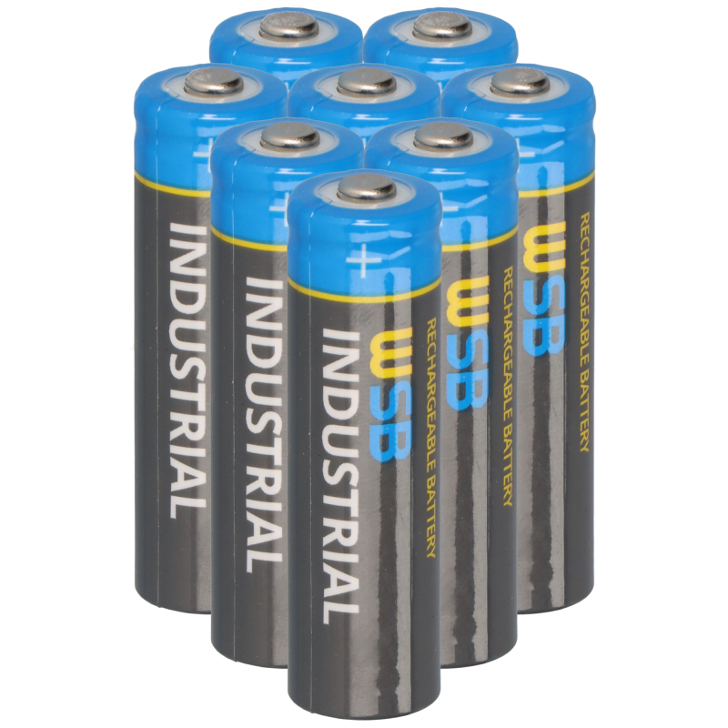 8x WSB Industrial IFR 14500 AA Solar Akku LiFePO4 3,2V 600mAh von WSB