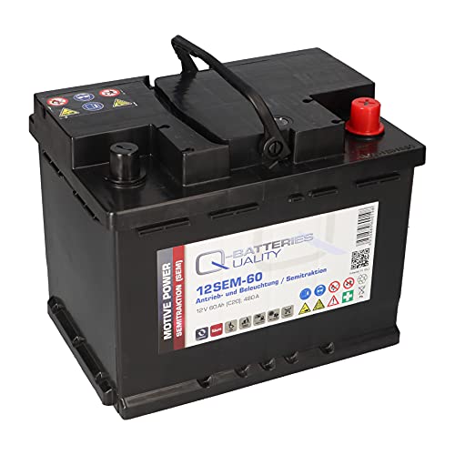 Versorgungsbatterie 12V 60Ah Antrieb Solar Wohnmobil Boot Mover Schiff Batterie kompatibel zu FF 12 050, 955 01, 955 02, LFD60 von WSB