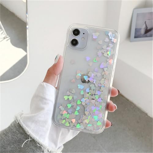 Glitzernde Pailletten-Liebesherz-Hülle für iPhone 13 12 11 Pro Max XS Max XR 7 8 Plus SE Klare dynamische Flüssigkeitshülle Weiche TPU-Abdeckung, cr, für iPhone 12 Pro Glitzernde Pailletten-Liebesherz-Hülle für iPhone 13 12 11 Pro Max XS Max XR 7 8 Plus SE Klare dynamische Flüssigkeitshülle Weiche TPU-Abdeckung, cr, für iPhone 12 Pro von WSDSMS
