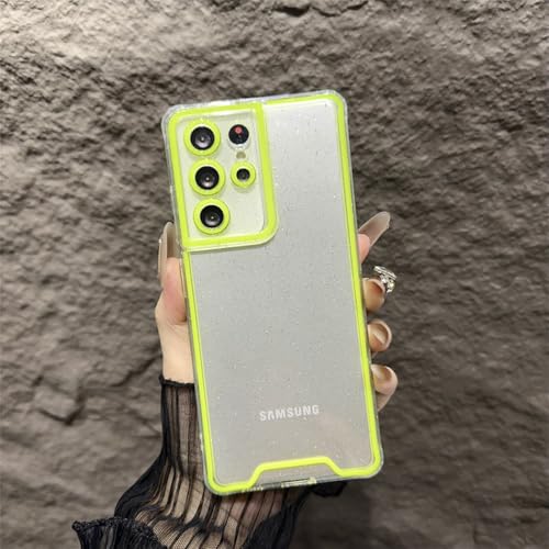 Luxuriöse leuchtende, neontransparente, weiche Hülle für Samsung Galaxy S21 S22 S23 S24 Ultra Plus FE 5G, nachtleuchtende Silikon-Stoßstangenabdeckung, gelb, für S23 Plus Luxuriöse leuchtende, neontransparente, weiche Hülle für Samsung Galaxy S21 S22 S23 S24 Ultra Plus FE 5G, nachtleuchtende Silikon-Stoßstangenabdeckung, gelb, für S23 Plus von WSDSMS
