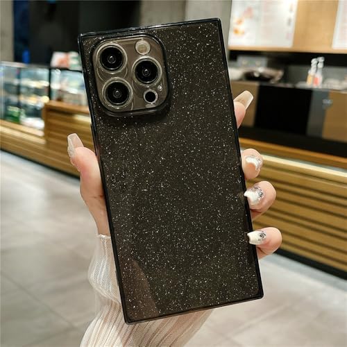 Transparente Fluoreszierende Neonfarben-Glitzerhülle für iPhone 14 11 12 13 15 Pro Max X XS XR 7 8 Plus SE Weiche Silikonhülle, Schwarz, Für iPhone 11PROMAX von WSDSMS
