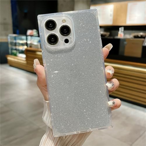 Transparente Fluoreszierende Neonfarben-Glitzerhülle für iPhone 14 11 12 13 15 Pro Max X XS XR 7 8 Plus SE Weiche Silikonhülle, Weiß, Für iPhone 12 von WSDSMS