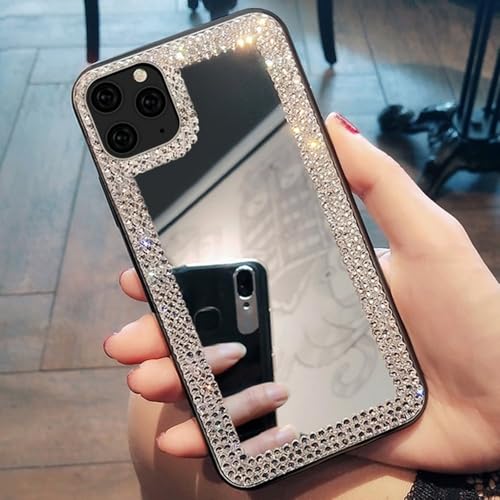 WSDSMS Damen Strass Diamant Spiegel Hülle für iPhone 14 13 12 11 Pro Max XR XS Hülle Luxus für iPhone 16 15 Pro Max Make-up-Cover, Weiß, Für iPhone 15 ProMax WSDSMS Damen Strass Diamant Spiegel Hülle für iPhone 14 13 12 11 Pro Max XR XS Hülle Luxus für iPhone 16 15 Pro Max Make-up-Cover, Weiß, Für iPhone 15 ProMax von WSDSMS
