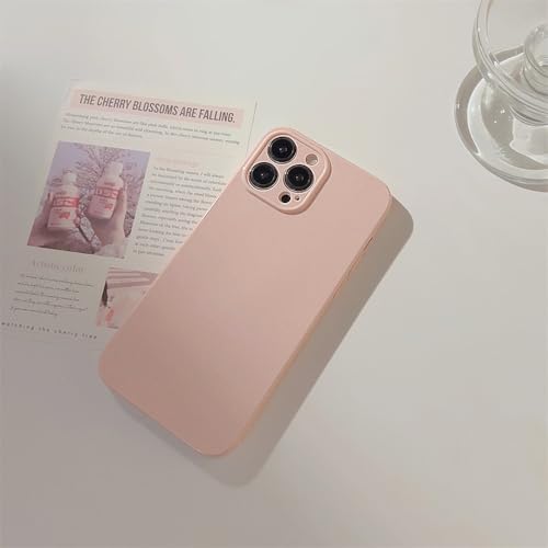 WSDSMS Einfache, einfarbige Handyhülle im Ins-Stil für iPhone 14 13 12 11 Pro Max X XR XSMAX 7 8 Plus SE TPU-Hülle, 478, Puder, für iPhone 12Pro Max von WSDSMS