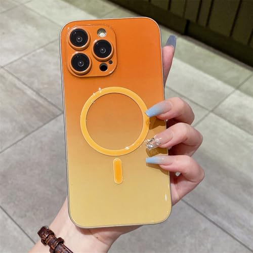 WSDSMS Farbverlauf-Regenbogen-Magnethüllen für iPhone 15 14 Pro Max 13 12 Leuchtende kabellose Lade-Stoßschutzhülle, orange, für iPhone 11 WSDSMS Farbverlauf-Regenbogen-Magnethüllen für iPhone 15 14 Pro Max 13 12 Leuchtende kabellose Lade-Stoßschutzhülle, orange, für iPhone 11 von WSDSMS