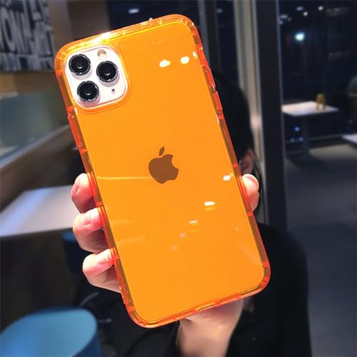 WSDSMS Fluoreszierende, transparente Handyhülle für iPhone 11 12 13 14 15 Pro Max X XS XR 7 8 Plus, durchsichtige, weiche Silikonhülle mit stoßfester Hülle, orange, für iPhone 7 WSDSMS Fluoreszierende, transparente Handyhülle für iPhone 11 12 13 14 15 Pro Max X XS XR 7 8 Plus, durchsichtige, weiche Silikonhülle mit stoßfester Hülle, orange, für iPhone 7 von WSDSMS