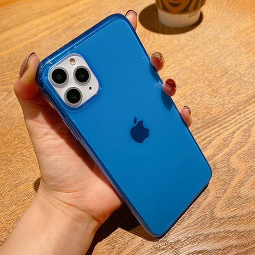 WSDSMS Fluoreszierende grüne Handyhülle für iPhone 11 Pro Max XR X XS Max 7 8 Plus, transparente Silikon-Rückseite in Bonbonfarbe, Blau, für iPhone X WSDSMS Fluoreszierende grüne Handyhülle für iPhone 11 Pro Max XR X XS Max 7 8 Plus, transparente Silikon-Rückseite in Bonbonfarbe, Blau, für iPhone X von WSDSMS