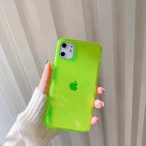 WSDSMS Fluoreszierende grüne Handyhülle für iPhone 11 Pro Max XR X XS Max 7 8 Plus Transparente Silikon-Rückseite in Bonbonfarbe, grün, für iPhone X WSDSMS Fluoreszierende grüne Handyhülle für iPhone 11 Pro Max XR X XS Max 7 8 Plus Transparente Silikon-Rückseite in Bonbonfarbe, grün, für iPhone X von WSDSMS
