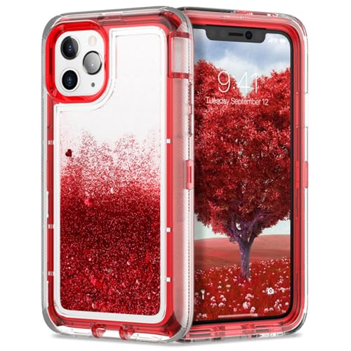 WSDSMS Für iPhone 12 11 13 14 Pro Max SE 8 7 15 Plus X XS Max XR Hybrid 3D Glitter Armor Dynamic Quicksand Stoßfeste Handyhülle, rot, für iPhone 13 Pro WSDSMS Für iPhone 12 11 13 14 Pro Max SE 8 7 15 Plus X XS Max XR Hybrid 3D Glitter Armor Dynamic Quicksand Stoßfeste Handyhülle, rot, für iPhone 13 Pro von WSDSMS