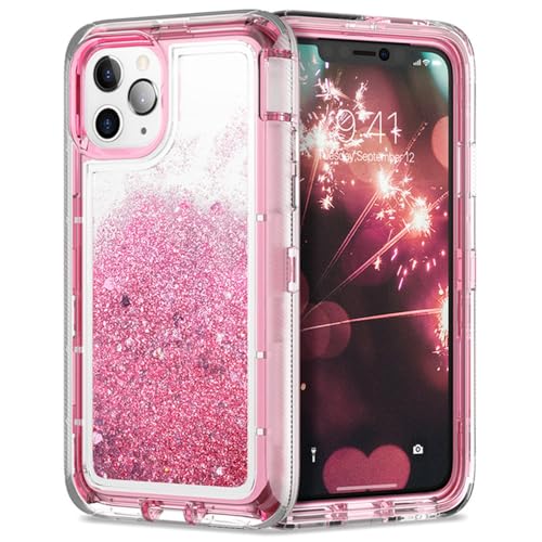 WSDSMS Für iPhone 12 11 13 14 Pro Max SE 8 7 15 Plus X XS Max XR Hybrid 3D Glitter Armor Dynamischer Treibsand Stoßfeste Handyhülle, Pink, Für iPhone 13 Mini WSDSMS Für iPhone 12 11 13 14 Pro Max SE 8 7 15 Plus X XS Max XR Hybrid 3D Glitter Armor Dynamischer Treibsand Stoßfeste Handyhülle, Pink, Für iPhone 13 Mini von WSDSMS