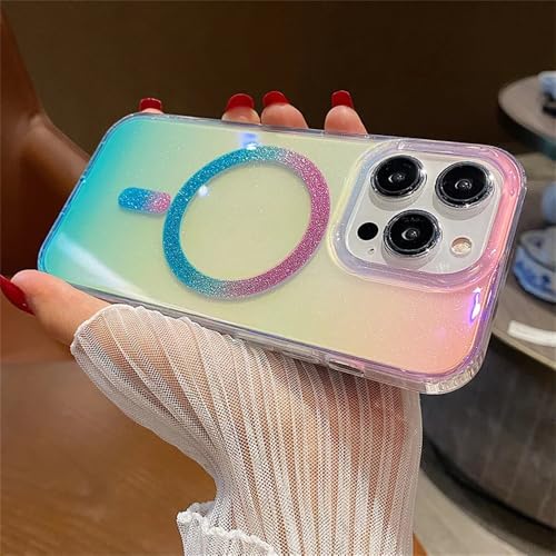 WSDSMS Glitzerhülle für iPhone 15 14 13 Pro Max Plus 12 11 Farbverlauf Transparente Acrylabdeckung Farbverlauf Bunte Hüllen, Pinkblau, Für iPhone 14 Pro WSDSMS Glitzerhülle für iPhone 15 14 13 Pro Max Plus 12 11 Farbverlauf Transparente Acrylabdeckung Farbverlauf Bunte Hüllen, Pinkblau, Für iPhone 14 Pro von WSDSMS