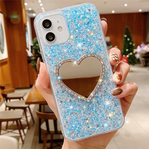 WSDSMS Luxuriöse Bling Glitter Love Heart Mirror Pailletten Handyhülle für iPhone 15 13 12 14 11 Pro Max X XS Max XR 7 8 Plus SE 2020 Cover, 2, für iPhone 11 WSDSMS Luxuriöse Bling Glitter Love Heart Mirror Pailletten Handyhülle für iPhone 15 13 12 14 11 Pro Max X XS Max XR 7 8 Plus SE 2020 Cover, 2, für iPhone 11 von WSDSMS