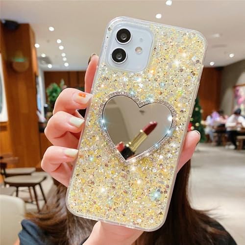 WSDSMS Luxuriöse Bling Glitter Love Heart Mirror Pailletten Handyhülle für iPhone 15 13 12 14 11 Pro Max X XS Max XR 7 8 Plus SE 2020 Cover, 3, für iPhone 11 Pro WSDSMS Luxuriöse Bling Glitter Love Heart Mirror Pailletten Handyhülle für iPhone 15 13 12 14 11 Pro Max X XS Max XR 7 8 Plus SE 2020 Cover, 3, für iPhone 11 Pro von WSDSMS