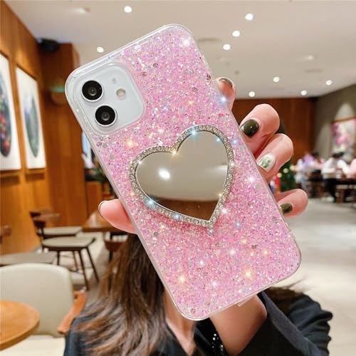 WSDSMS Luxuriöse Bling Glitter Love Heart Mirror Pailletten Handyhülle für iPhone 15 13 12 14 11 Pro Max X XS Max XR 7 8 Plus SE 2020 Cover, 4, für iPhone 13Pro Max WSDSMS Luxuriöse Bling Glitter Love Heart Mirror Pailletten Handyhülle für iPhone 15 13 12 14 11 Pro Max X XS Max XR 7 8 Plus SE 2020 Cover, 4, für iPhone 13Pro Max von WSDSMS