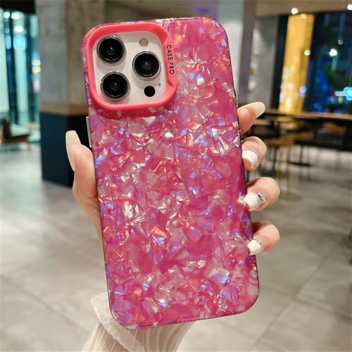 WSDSMS Luxuriöse Handyhülle mit Buntem Muschelmuster für iPhone 11 12 13 14 15 Pro Max 15plus, stoßfest, modisch, schöne Schutzhülle, Rosérot, für iPhone 13Pro Max WSDSMS Luxuriöse Handyhülle mit Buntem Muschelmuster für iPhone 11 12 13 14 15 Pro Max 15plus, stoßfest, modisch, schöne Schutzhülle, Rosérot, für iPhone 13Pro Max von WSDSMS