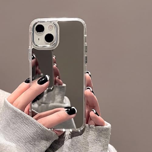 WSDSMS Luxuriöse Make-up-Spiegelhülle für iPhone 13 14 15 Pro Max 12 14Promax 13Promax 15Promax Silikontelefon, Silber, für iPhone 14 Pro Max WSDSMS Luxuriöse Make-up-Spiegelhülle für iPhone 13 14 15 Pro Max 12 14Promax 13Promax 15Promax Silikontelefon, Silber, für iPhone 14 Pro Max von WSDSMS