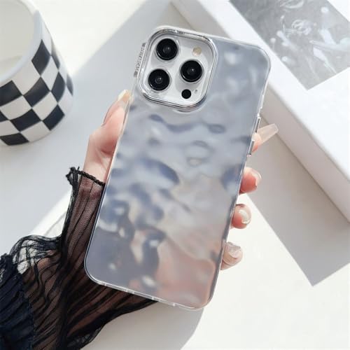 WSDSMS Luxuriöse glitzernde, Matte Hülle für iPhone 15 14 Plus 13 12 11 Pro X XR XS Max 7 8 Plus, stoßfeste, weiche, metallische Glitzerhülle, Weiß, für iPhone 13Pro Max von WSDSMS