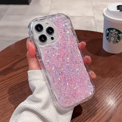 WSDSMS Niedliche Glitzerhülle mit Wellenrahmen für iPhone 14 13 11 12 Pro Max 6 7 8 Plus X XR XS Max, stoßfeste, weiche Silikonhülle, Pink, für iPhone 6S WSDSMS Niedliche Glitzerhülle mit Wellenrahmen für iPhone 14 13 11 12 Pro Max 6 7 8 Plus X XR XS Max, stoßfeste, weiche Silikonhülle, Pink, für iPhone 6S von WSDSMS