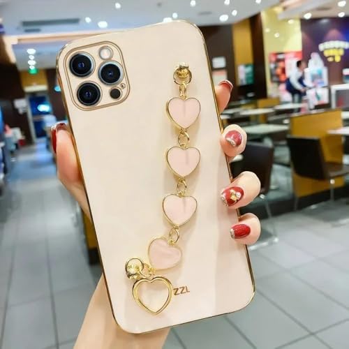 WSDSMS Plating Love Heart Armband Kettenhülle für iPhone 15 14 12 11 13 Pro Max X XS 13pro 14pro 7 8 Plus Stoßfeste Hülle, Pink, für iPhone 11ProMax WSDSMS Plating Love Heart Armband Kettenhülle für iPhone 15 14 12 11 13 Pro Max X XS 13pro 14pro 7 8 Plus Stoßfeste Hülle, Pink, für iPhone 11ProMax von WSDSMS