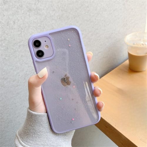 WSDSMS Star Bling Glitter Clear Case für iPhone 11 13 Mini 12 Pro Max XS X XR 7 8 Plus SE 2020 Glänzende Pailletten Transparente Silikonhülle, Lila, Für iPhone 7 WSDSMS Star Bling Glitter Clear Case für iPhone 11 13 Mini 12 Pro Max XS X XR 7 8 Plus SE 2020 Glänzende Pailletten Transparente Silikonhülle, Lila, Für iPhone 7 von WSDSMS