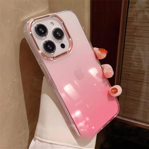 WSDSMS Transparente, klare, weiche Hülle mit Farbverlauf und Glitzer für iPhone 14 Pro Max 14 Pro 13 12 11 12 MiNi 13MiNi, Plattierungslinsenschutzabdeckung, Pink, für iPhone 11 WSDSMS Transparente, klare, weiche Hülle mit Farbverlauf und Glitzer für iPhone 14 Pro Max 14 Pro 13 12 11 12 MiNi 13MiNi, Plattierungslinsenschutzabdeckung, Pink, für iPhone 11 von WSDSMS