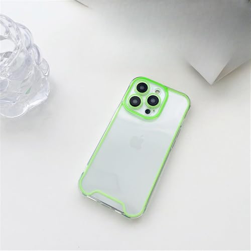 WSDSMS Transparente Fluoreszierende Neon-Leuchthülle für iPhone 14 13 12 11 Pro Max XS Max X XR Luxus-Kameraschutz-Stoßstangen-Rückabdeckung, grün, für iPhone 14Plus WSDSMS Transparente Fluoreszierende Neon-Leuchthülle für iPhone 14 13 12 11 Pro Max XS Max X XR Luxus-Kameraschutz-Stoßstangen-Rückabdeckung, grün, für iPhone 14Plus von WSDSMS