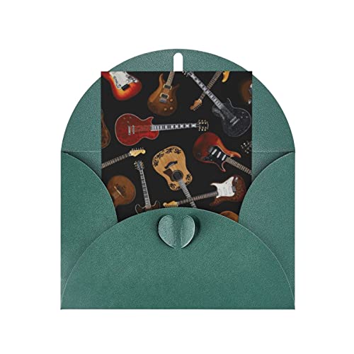 WSHFFILO Grußkarte mit Gitarren-Motiv, goldfarben, mit Umschlag, Geburtstagskarte, Dankeskarte WSHFFILO Grußkarte mit Gitarren-Motiv, goldfarben, mit Umschlag, Geburtstagskarte, Dankeskarte von WSHFFILO