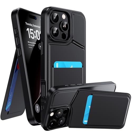 WSKEN Hülle für iPhone 16 Pro mit Kartenhalter, Leder Handyhülle Etui Klapphülle Handytasche Brieftasche,RFID Stoßfeste Case Schutzhülle WSKEN Hülle für iPhone 16 Pro mit Kartenhalter, Leder Handyhülle Etui Klapphülle Handytasche Brieftasche,RFID Stoßfeste Case Schutzhülle von WSKEN