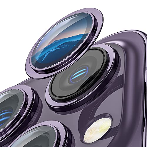 WSKEN Kamera Schutz für iPhone 14 Pro/iPhone 14 Pro Max Kameraschutz. [Ultra-Klar Kamera Glas][9H Härte Kratzfest]HD gehärtetes Glas Objektivschutz für iPhone 14 Pro/iPhone 14 Pro Max Zubehör (Purple) von WSKEN