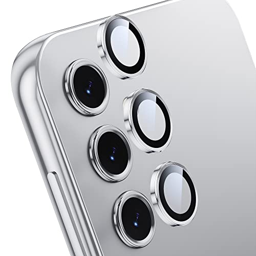 WSKEN Kameraschutz für Samsung Galaxy A15 Kamera Schutzfolie, Anti-Kratzer 9H Gehärtetes Metallring Kamera Panzerglasfolie für Galaxy A15 5G 2024 Zubehör, Silber von WSKEN