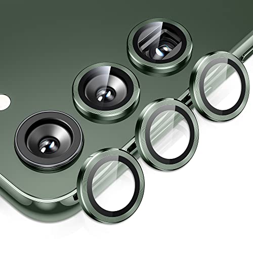 WSKEN Kameraschutz für Samsung Galaxy S23 / S23 Plus Kamera Schutzfolie, Kratzfestes dünnes gehärtetes Glas mit Individuell Metallring Kamera Schutzfolie,Green von WSKEN