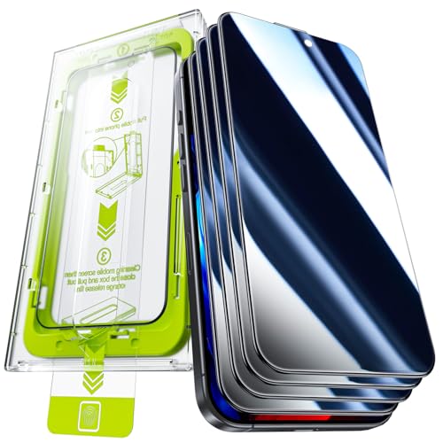 WSKEN für iPhone 16 Pro Max für Panzerglas Sichtschutz - [28° Anti Spy][Auto Dust-Elimination] Full Screen 9H Härte Schutzfolie Privacy Displayschutz Folie,Anti-Fingerabdruck,Bläschenfrei,4 Stück von WSKEN