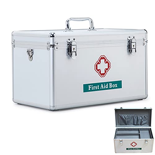 WSMYGS Insulin-Kühlbox, tragbare Schließbox, abschließbare Aufbewahrungsbox für Notfallpakete mit Griff, enthält herausnehmbares Tablett, geeignet für Zuhause, Reisen, Camping, Arbeitsplatz, 40,6 c von WSMYGS