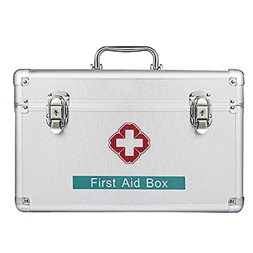 WSMYGS Insulin-Kühlbox, tragbare Schließbox, abschließbare Aufbewahrungsbox für Notfallpakete mit Griff und abnehmbarem Tablett, geeignet für Zuhause, Reisen, Camping, Arbeitsplatz, 30,5 cm von WSMYGS
