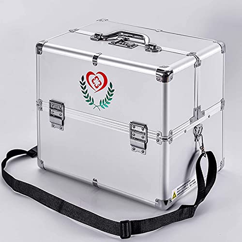 WSMYGS Insulin-Kühlbox, tragbarer, doppelt offener Notfallkoffer, abschließbare Erste-Hilfe-Box mit mehreren Fächern, mit Griff/Schultergurt für den Arbeitsplatz auf Reisen, 24 x 16,5 x 18,5 cm Ins WSMYGS Insulin-Kühlbox, tragbarer, doppelt offener Notfallkoffer, abschließbare Erste-Hilfe-Box mit mehreren Fächern, mit Griff/Schultergurt für den Arbeitsplatz auf Reisen, 24 x 16,5 x 18,5 cm Ins von WSMYGS