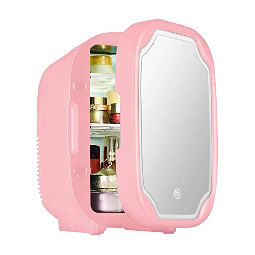 WSMYGS Insulin-Kühlbox, tragbarer Kühlschrank mit LED-Lampe, Make-up-Spiegel, 8 l Kosmetik-Kühlschrank, kleiner Kühlschrank für Hautpflege, Schlafzimmer oder Reisen, Insulin-Kühler von WSMYGS