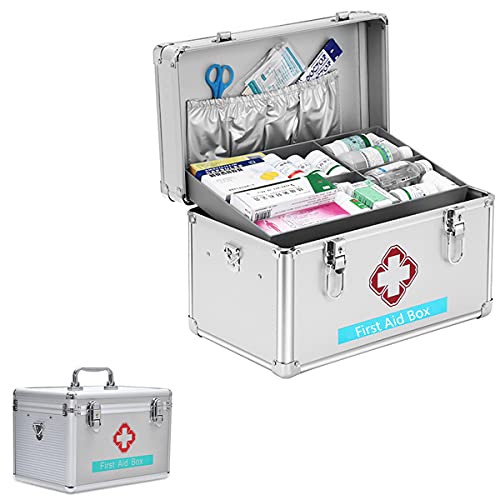 WSMYGS Insulin-Kühlbox, tragbares Erste-Hilfe-Set, abschließbare Aufbewahrungsbox für Notfallpakete mit tragbarem Griff, für Reisen, Arbeitsplatz, Krankenschwesterbüros, 10-Zoll-Insulinkühler von WSMYGS