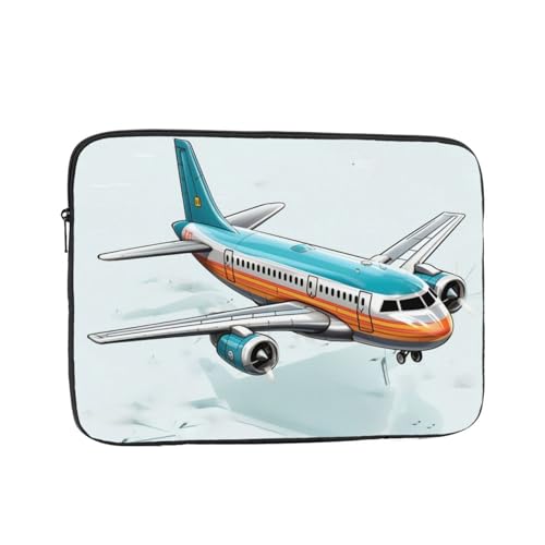 WSOIHFEC Cartoon Flugzeug Druck Laptop Fall Stoßfest Laptop Hülle Schutz Notebook Fall Laptop Tasche für Frauen Mann von WSOIHFEC