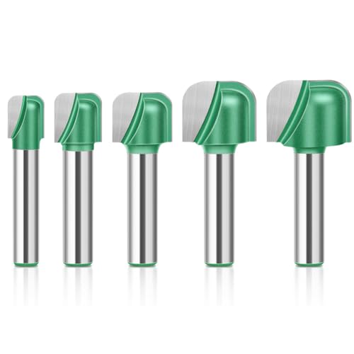 WSOOX 5 Stück Hohlkehlfräser 8mm Schaft Schüssel und Tablett Vorlage Fräser-Bits Oberfräser für Holzbearbeitung Werkzeug Schnittdurchmesser:11.1mm,12.7mm,15.9mm,19mm,22.2mm. WSOOX 5 Stück Hohlkehlfräser 8mm Schaft Schüssel und Tablett Vorlage Fräser-Bits Oberfräser für Holzbearbeitung Werkzeug Schnittdurchmesser:11.1mm,12.7mm,15.9mm,19mm,22.2mm. von WSOOX