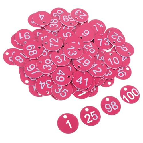 Runde Nummer Schlüsselanhänger 100 Stück Nummernschild Etiketten Schlüssel-ID-Tags Runde Check Nummerierte Kunststoff-Chips for Artikel Runde Nummer Schlüsselanhänger 100 Stück Nummernschild Etiketten Schlüssel-ID-Tags Runde Check Nummerierte Kunststoff-Chips for Artikel von WSQHAO