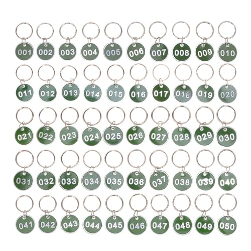 Runde Nummer Schlüsselanhänger 50 Stück Nummernschilder aus Aluminiumlegierung, Aufbewahrungsanhänger, Gepäckanhänger, Schlüsselanhänger, Etiketten, Kleidungsanhänger, Nummernschilder Runde Nummer Schlüsselanhänger 50 Stück Nummernschilder aus Aluminiumlegierung, Aufbewahrungsanhänger, Gepäckanhänger, Schlüsselanhänger, Etiketten, Kleidungsanhänger, Nummernschilder von WSQHAO
