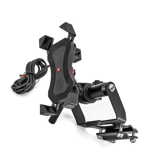 WTXXGQ Motorrad Telefon Halterung Für Afrika Für Twin Für CRF1000L 2018 2019 Motorrad Vorne Telefon Ständer Halter Telefon GPS Navigaton Platte Halterung Fahrrad Handyhalterung(USB Charging B) von WTXXGQ