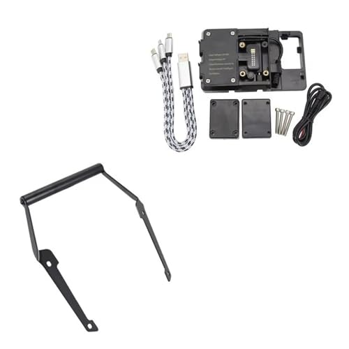 WTXXGQ Motorrad Telefon Halterung Für NC700D NC750D 2014 2015 2016 2017 2018 2019 2020 Motorrad USB Ladegerät Handy Halter Stehen Navigation Halterung Fahrrad Handyhalterung(22mm B) von WTXXGQ